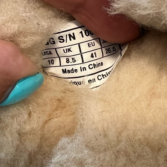 UGG ANSLEY FUR BOW slipper size 10 chestnut color - Picture 7 of 8